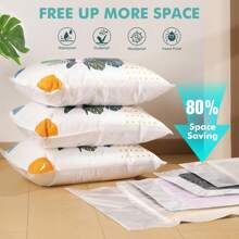 真空储物袋，节省空间的袋子，巨型收纳袋，超大号真空密封袋，用于衣物、床上用品收纳袋，棉被、毯子、枕头和被子，太空袋壁橱整理