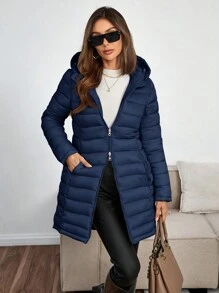 Risissida Fashionable Women's Mid-Length Hooded Jacket With Double-Sided Design-Suitable For Everyday Wear And Commuting, A Comfortable Autumn Item With Pockets