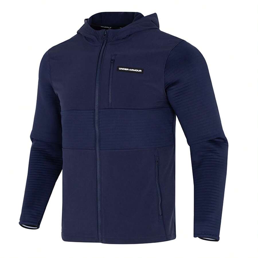 Under Armour 夾克男運動服健身訓練服休閒外套舒適加絨外套 1379722-410 - 深藍色 - 查看 1