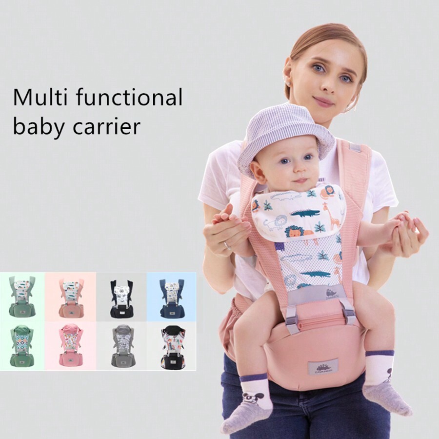 Breathable Ergonomic Baby Carrier Backpack 2 In 1 Cotton Baby Back