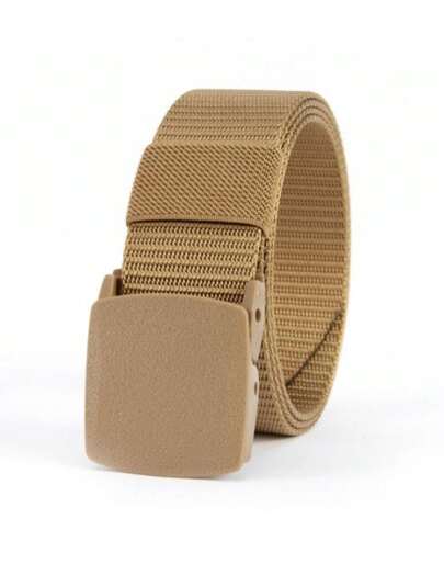 M&D MX Cinturón táctico de nylon para hombres con hebilla de plástico para estudiantes, deportes al aire libre y tejido, 923-2