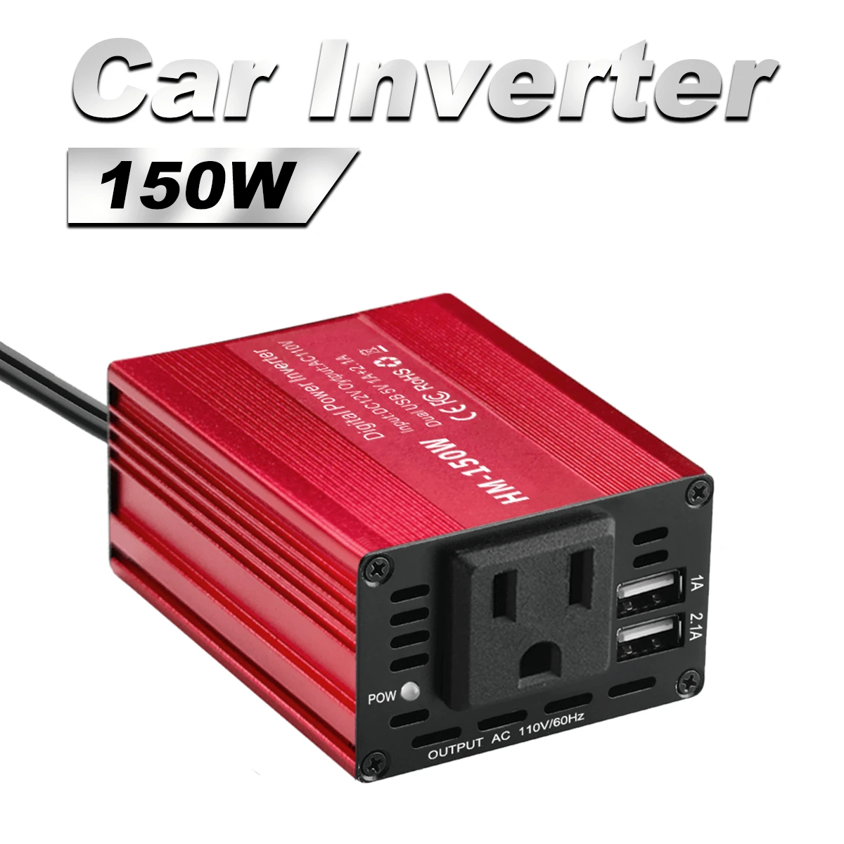 Tyvolyn 150W Portable Car Power Inverter US Plug, Rust&Mildew Proof