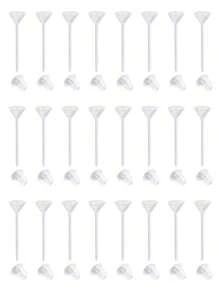 AVYRING 24Pcs Clear Earrings Plastic Earrings For Sports 16g Clear Cartilage Earrings Stud Plastic Helix Tragus Earring Medusa Monroe Piercing Retainer Clear Lip Rings Labret Retainers For Work Surgery