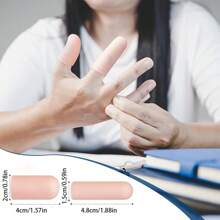 40/30/20/15/10/8/5/2件套手指保护套，保湿指套防止手指干裂，受伤书写防磨损防冻指套，缓解疼痛，脚趾保护套，运动脚趾套，防水拇指套，两种尺寸可选（小指1.5*5厘米，拇指2*4厘米）足部护理 - 彩色 - 查看 3