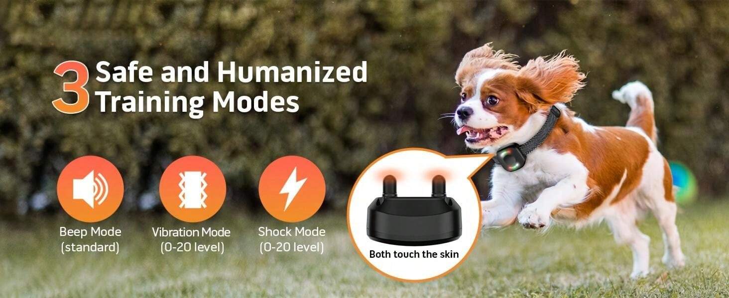 Rechargeable AntiBark Dog Collar Smart Bark Control Collar With