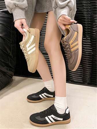 女士休闲运动鞋 - 轻便舒适的跑鞋，防滑橡胶鞋底，系带设计，适合所有季节