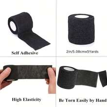 1/6/8/12/24/36 Stuks Verpakking Zelfklevende Bandage Elastische Zelfklevende Bandage Gekleurde Sport Tape Veterinaire Band Enkel Tape Tattoo Grip Tape Tattoo Zelfklevende Tape Tattoo Grip Tape Wikkel Elastische Bandage Wikkel Voor Tattoo Grip Tattoo Pennen Tattoo Benodigdheden Voor Tattoo Beginners En Ervaren Tattoo Artiesten