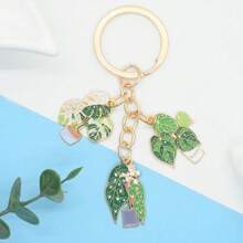 新款盆栽钥匙扣，创意DIY盆栽组合钥匙扣，油滴绿植钥匙扣配件，叶子植物爱好者系列，节日小礼物，送给亲朋好友，包包/汽车钥匙扣挂件，汽车配件，包包挂饰，可爱哥特风Y2K圣诞礼物创意，带证件夹的挂绳，汽车配件，包包挂饰，汽车配件，送给老师或姐姐的礼物 - 綠色 - 查看 1