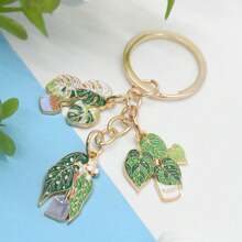 新款盆栽钥匙扣，创意DIY盆栽组合钥匙扣，油滴绿植钥匙扣配件，叶子植物爱好者系列，节日小礼物，送给亲朋好友，包包/汽车钥匙扣挂件，汽车配件，包包挂饰，可爱哥特风Y2K圣诞礼物创意，带证件夹的挂绳，汽车配件，包包挂饰，汽车配件，送给老师或姐姐的礼物 - 綠色 - 查看 3