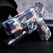 Toy Gel Ball Blaster, Fully Manual Outdoor Toy Model Without Charging, Suitable For Backyard Games,Gift(Without Bullet) - Blue and White - View 6