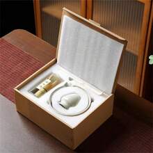 Japanese Matcha Tea Ceremony Set -4 Pieces Ceramic Bowl, Bamboo Mixer And Brush, Matcha Whisk Stand Set, Faux Pearl Packaging, Suitable For Halloween/Christmas And Other Holiday Gifts,Matcha Set Back To School