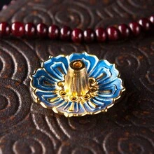 Bộ lư hương hoa sen, Đế đựng hương rỗng tráng men, Khay kim loại mini dùng trong gia đình, Đế đựng hương 9 lỗ bằng hợp kim, Đế lư hương hình quả bầu, Đĩa đựng hương dùng trong gia đình - Không mùi, Thích hợp cho Giáng sinh, Halloween, Lễ tạ ơn, Ngày của Cha - Nhiều màu - Xem 10