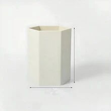 1 hộp đựng bút màu trơn đa giác, hộp đựng bền đa năng, cốc đựng bút, hộp đựng đồ trang điểm - Nhiều màu - Xem 8