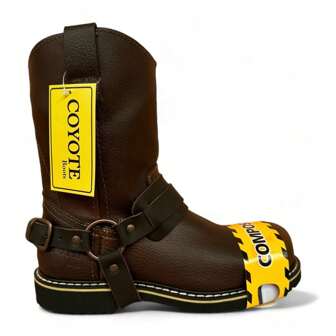 BOTA INDUSTRIAL CON CASCO DE POLIAMIDA 100% DIELECTRICAS ESTILO VAQUERO CON ARGOLLAS EN PIEL GENUINA CORTE VACUNO Y SUELA ANTI DERRAPE