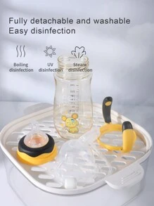 1pc Baby Cute Mouse & Giraffe PPSU Material Bottle With Handle, Suitable For Babies 3 Months+