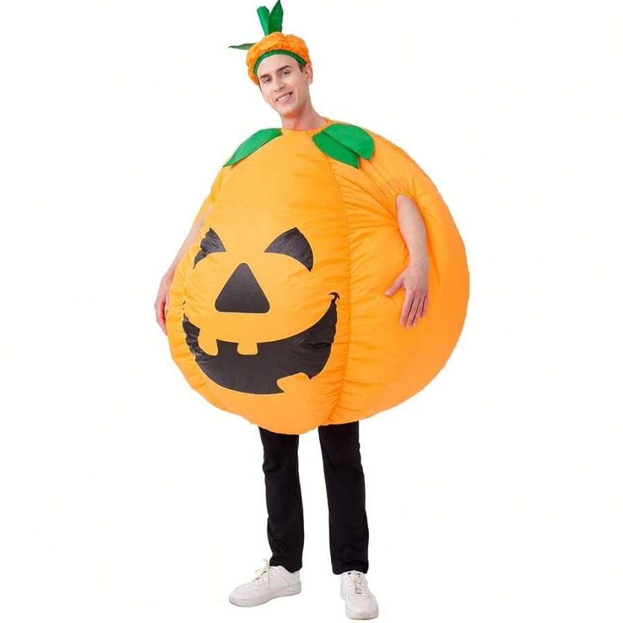 Halloween Pumpkin Inflatable Costume Activity Party Dress Up Cute Doll