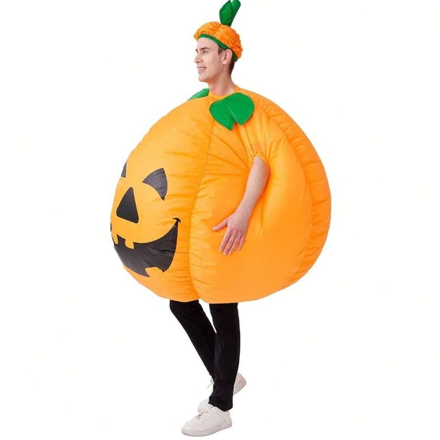 Halloween Pumpkin Inflatable Costume Activity Party Dress Up Cute Doll