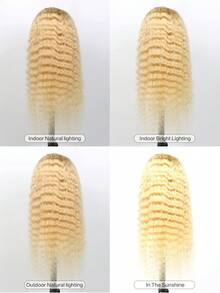 613 蕾丝前假发 180% 密度金色蕾丝前假发 人发 613 蕾丝前假发 13x4 深波浪蕾丝前假发 女士真发 已拔取婴儿头发 - S613 - 查看 8