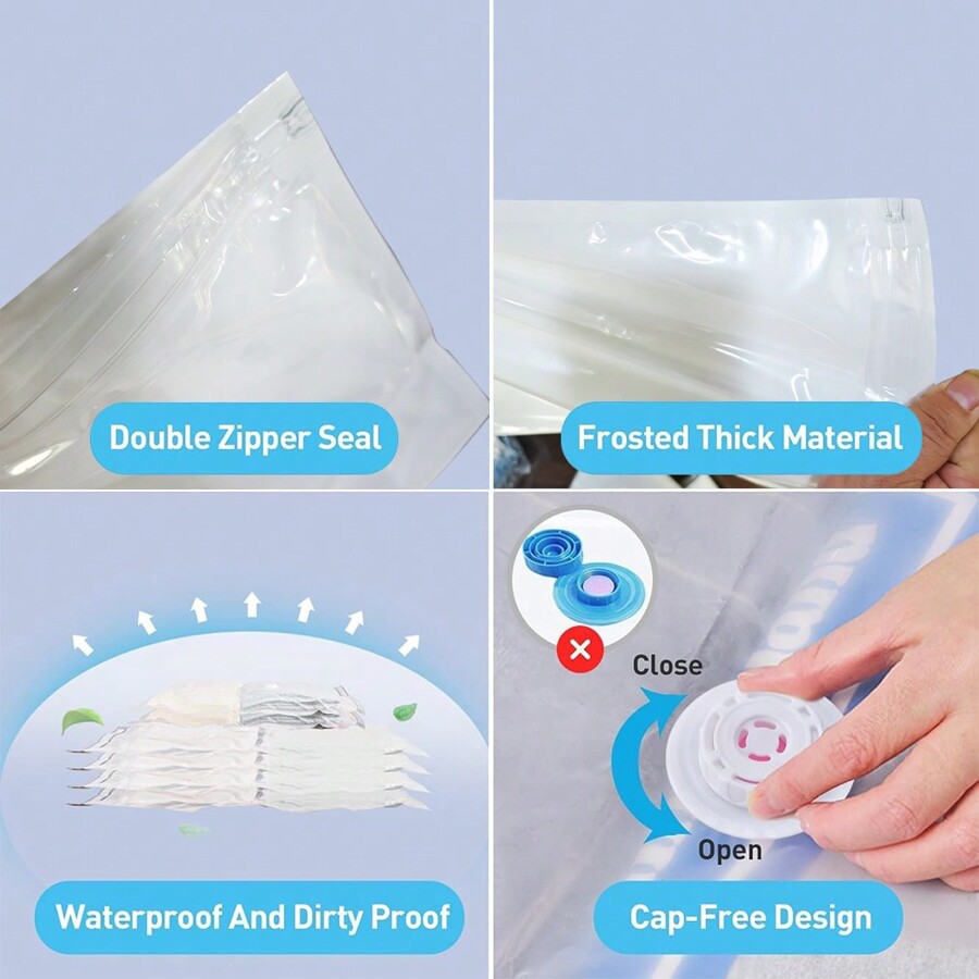 Upgraded 2 In 1 Air Valve Vacuum Storage Bags, Beding Organizer Space