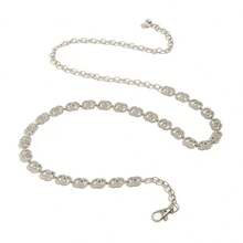 Elegant Women's Belt With Chain Sophisticated Accessory For All Occasions - Bạc - Xem 2