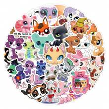55 件 LPS Littlest Pet Shop 贴纸包，彩色乙烯基贴纸，适用于水瓶、电脑、滑板、手机、笔记本，防水可爱贴纸，适合青少年、女孩、男孩的宠物贴纸 - 彩色 - 查看 4