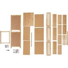 HOHOBLA LOYALHEARTDY-BTG 3 Drawer Nightstand, Side Table With 3 Rattan Drawers, Bamboo Sofa Side Table Bedside Table For Small Spaces, Bedroom, Living Room - 木材顏色 - 查看 7