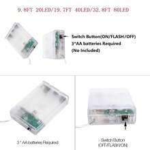 LED String Lights Battery Powered,Outdoor Fairy String Lights For Wedding Party Garden Decoration( Warm White ) - White - View 11