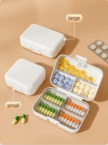 1 hộp đựng thuốc mini 7 ngày di động, hộp đựng thuốc có ngăn, hộp đựng thuốc, chất liệu PP - Nhiều màu - Xem 7