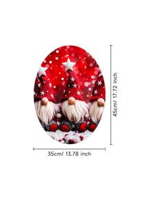 1/2/3/4 Pieces Three Christmas Gnomes Pattern Digital Printed Waterproof Shower Curtain, Bathroom Set, Bathroom Non-Slip Mat, Toilet U-Mat, Toilet Cover, Comes With 12 Hooks And 1 Shower Globe, Perfect Christmas Gift For Yourself And Your Family, Multiple Sizes Available! Home Bathroom Decor Fall Decor Bathroom Accessories Back To School