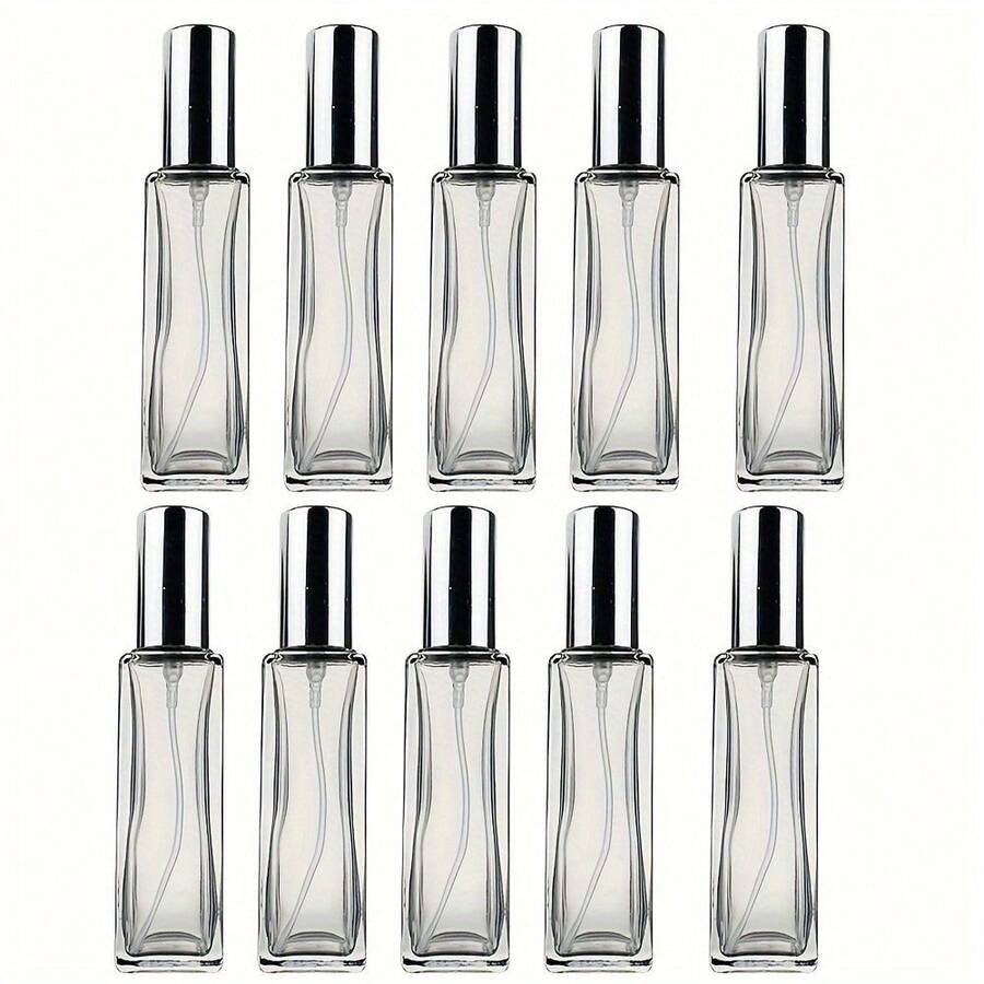 Premium Clear Glass Perfume Spray Bottle Set Refillable, Travel