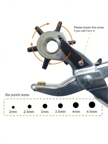 1pc Multifunction Belt Punch Tool, Simple Hadfield Steel Hold Punch For Household