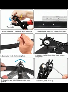 1pc Multifunction Belt Punch Tool, Simple Hadfield Steel Hold Punch For Household