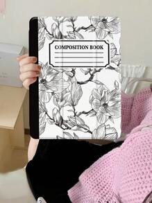 Floral Protective Case Compatible With IPad 10.2" 2021/2020, IPad 9th/8th Gen, Compatible With Galaxy Tab A8 10.5" Tablet Protective Cover With Pencil Holder, Auto Sleep/Wake Feature - Multicolor - View 3