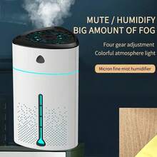 1 máy tạo độ ẩm không khí khuếch tán tinh dầu thơm có đèn LED nhiều màu Máy tạo độ ẩm gia đình khuếch tán hương thơm nguồn USB - Nhiều màu - Xem 4