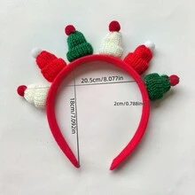 2 chiếc băng đô mini hình ông già Noel màu đỏ và xanh lá cây, phụ kiện tóc tiệc Giáng sinh dễ thương - Nhiều màu - Xem 2