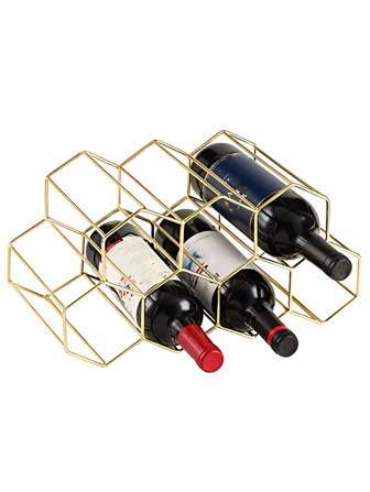 1 st vinställ fristående vinhållare, 6/7 flaskor bänkskiva fristående vinförvaringsskydd för rött vitt vin