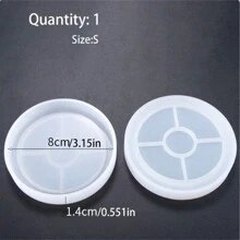 1pc Silicone Mold Tray, Round, Square, Hexagon Shaped, DIY Cake, Fruit Plate, Cup Mat, Tableware Tray Maker - Multicolor - View 7