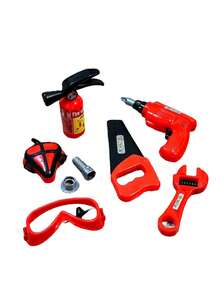 Educational Tool Kit Toy 8 Pieces Children's Drill - 紅色 - 查看 5