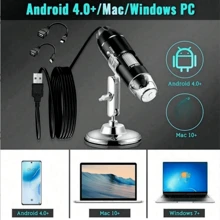 مجهر رقمي بكاميرا 1600X 1000X 500X نوع C USB مجهر إلكتروني محمول لحام عدسة مكبرة إصلاح الهاتف المحمول - 1200X - مشاهدة 7