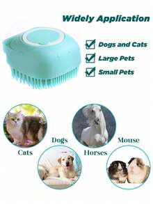 1 Cái Lược Chải Tắm Cho Chó Mèo Bằng Cao Su Silicone Cho Chó / Chó Con Lược Mát Xa Chải Lông Chải Lông Làm Sạch Bàn Chải Mềm Mại - Nhiều màu - Xem 4