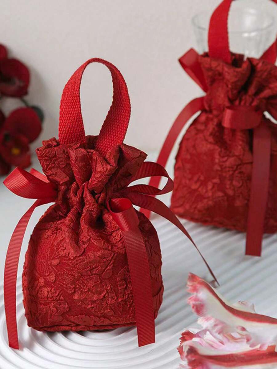 5/10 túi quà tặng tiệc Giáng sinh cao cấp bằng vải rút, túi quà tặng Lễ Tạ ơn, túi quà tặng táo đêm Giáng sinh, túi đựng kẹo Ngày lễ Ba Vua, túi đựng kẹo sinh nhật, túi đựng quà cưới, quà tặng phù dâu