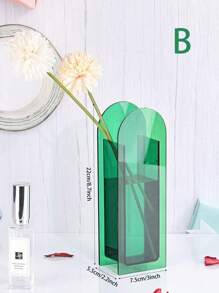 1 件亚克力多色透明花瓶，不对称形状家居插花，简约北欧风格咖啡桌桌面装饰 - 彩色 - 查看 14