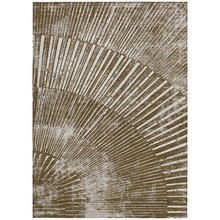 10' X 14' Chocolate Abstract Washable Non Skid Indoor Outdoor Area Rug - 巧克力 - 查看 4