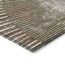 10' X 14' Chocolate Abstract Washable Non Skid Indoor Outdoor Area Rug - 巧克力 - 查看 7