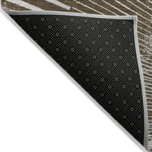 10' X 14' Chocolate Abstract Washable Non Skid Indoor Outdoor Area Rug - 巧克力 - 查看 6