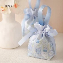 1/5/10pcs/Pack High Quality Gift Bags, Wedding, Christmas, Birthday Party Small Gifts Packaging Bags, Handles, Non-Folding Drawstring Bags - Multicolor - View 8