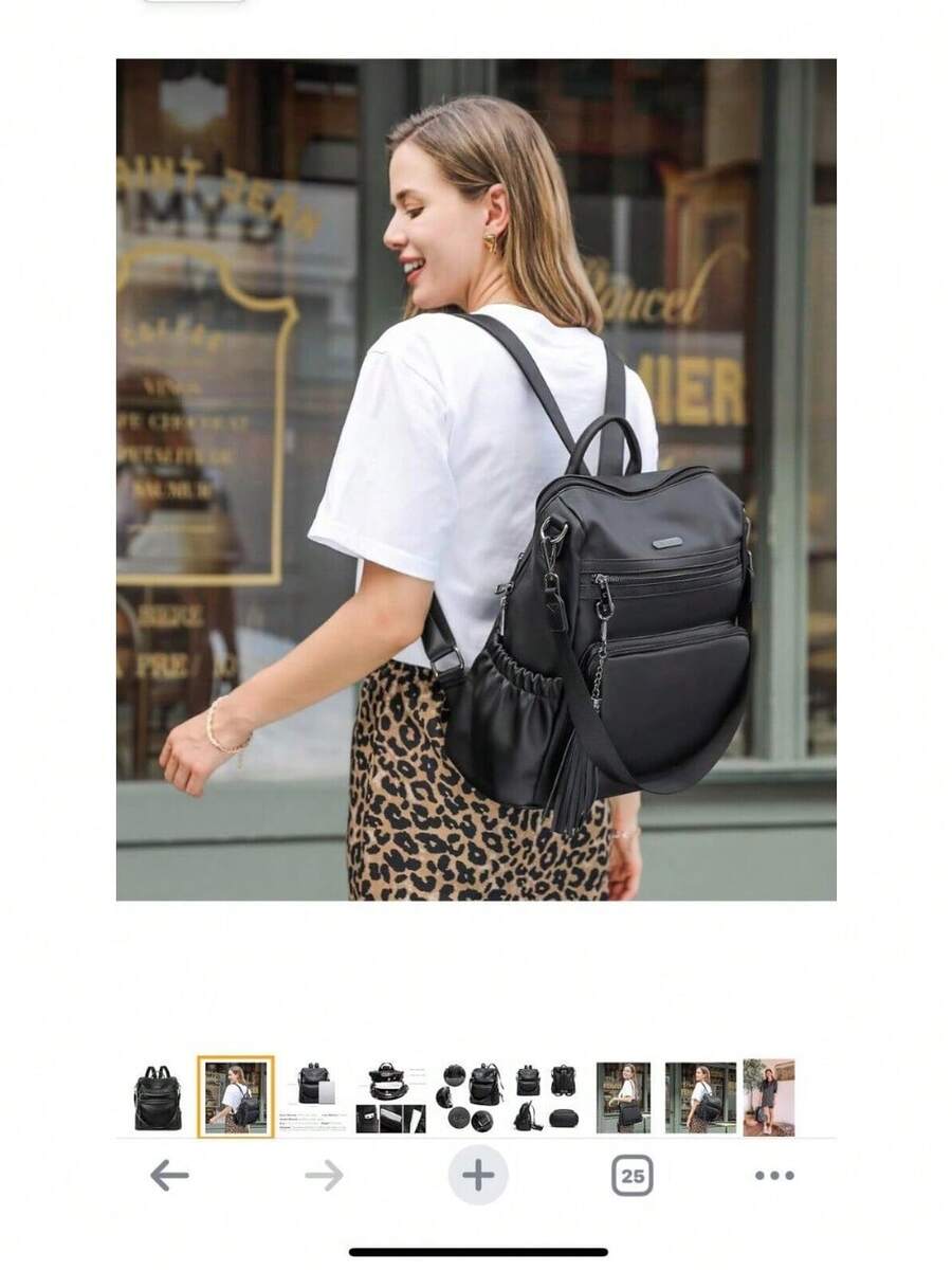 Leather Backpack Purse For Women Designer Ladies Large Travel