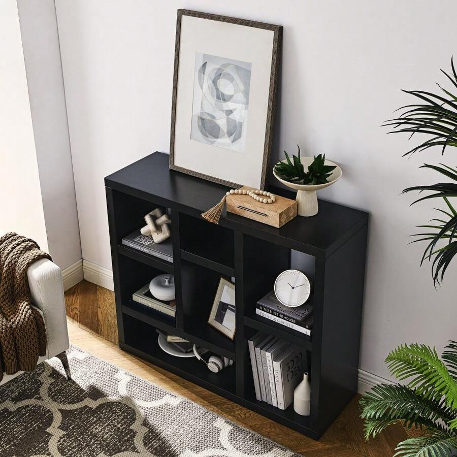 Open Wooden Open Shelf Bookcase, Freestanding Display Storage