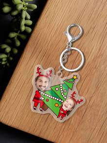 1 móc khóa Acrylic hình ảnh Giáng sinh tùy chỉnh, móc khóa ảnh chân dung cá nhân, móc khóa ảnh chân dung nền tùy chỉnh, quà tặng Giáng sinh, quà tặng cặp đôi cho cô ấy/anh ấy, móc khóa kỷ niệm độc quyền tùy chỉnh, thích hợp cho mẹ, bố, chồng, vợ, bạn trai, bạn gái - Nhiều màu - Xem 6