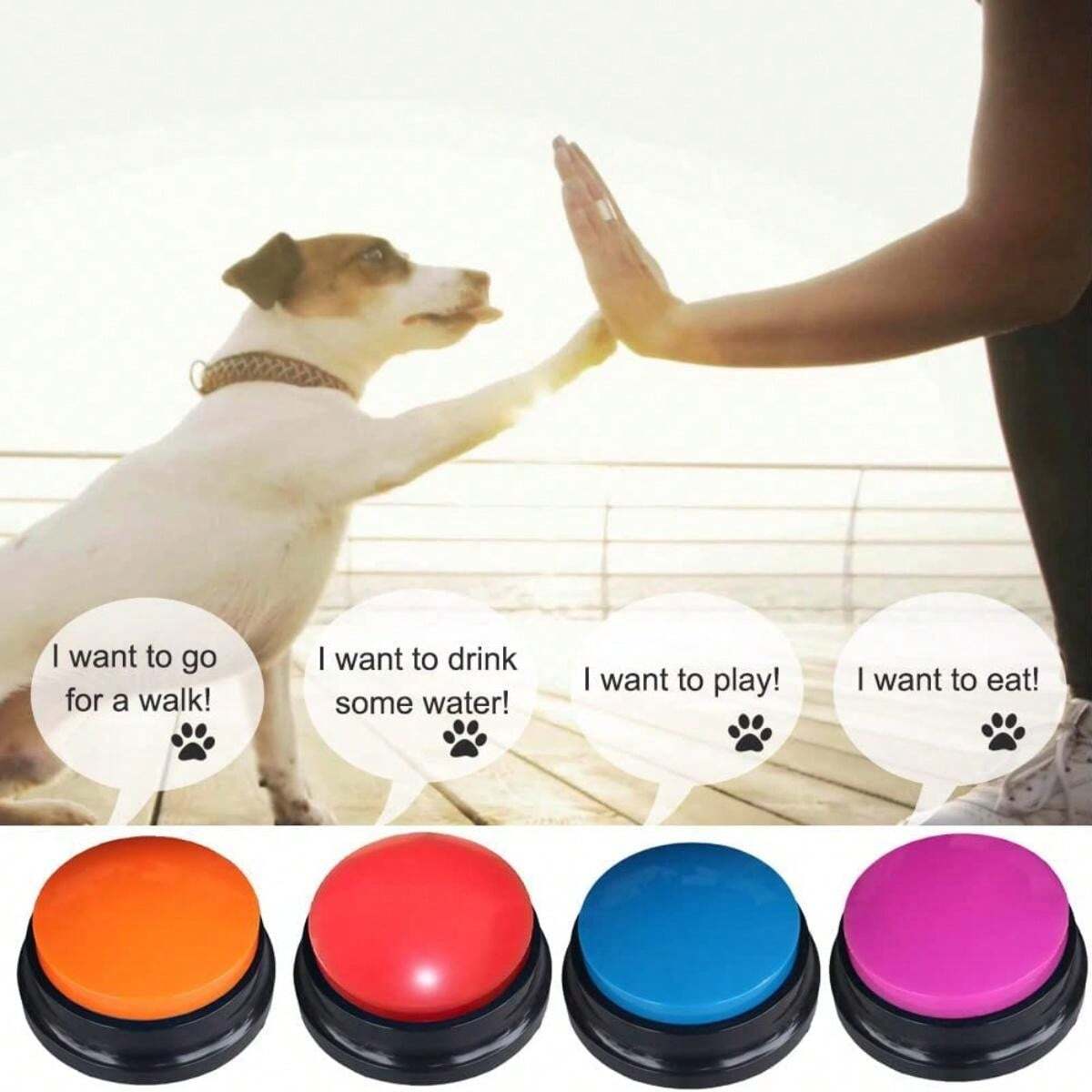 1pc Dog Talking Button, Pet Communicating Press Button With Voice